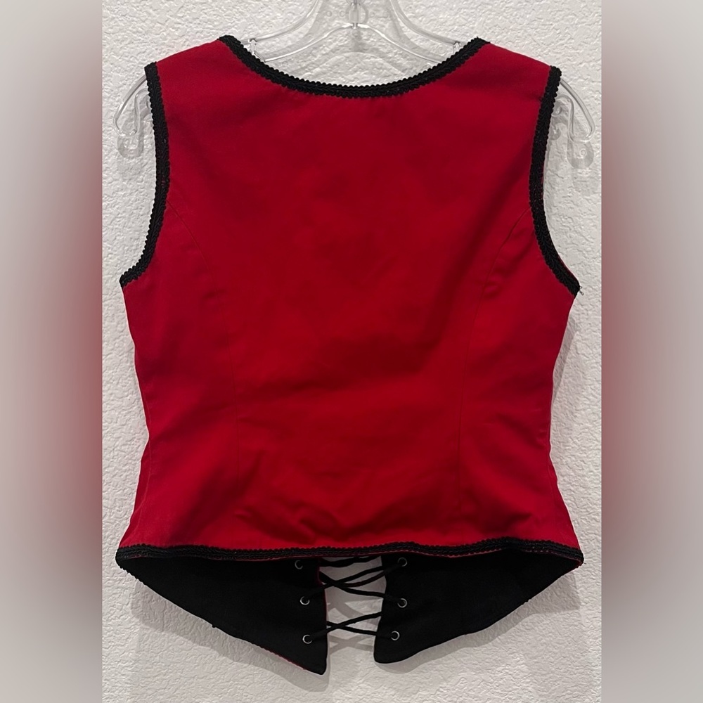 The Pyramid Collection Red Lace Up‎ Renaissance/Goth Underbust Corset. - Picture 8 of 11